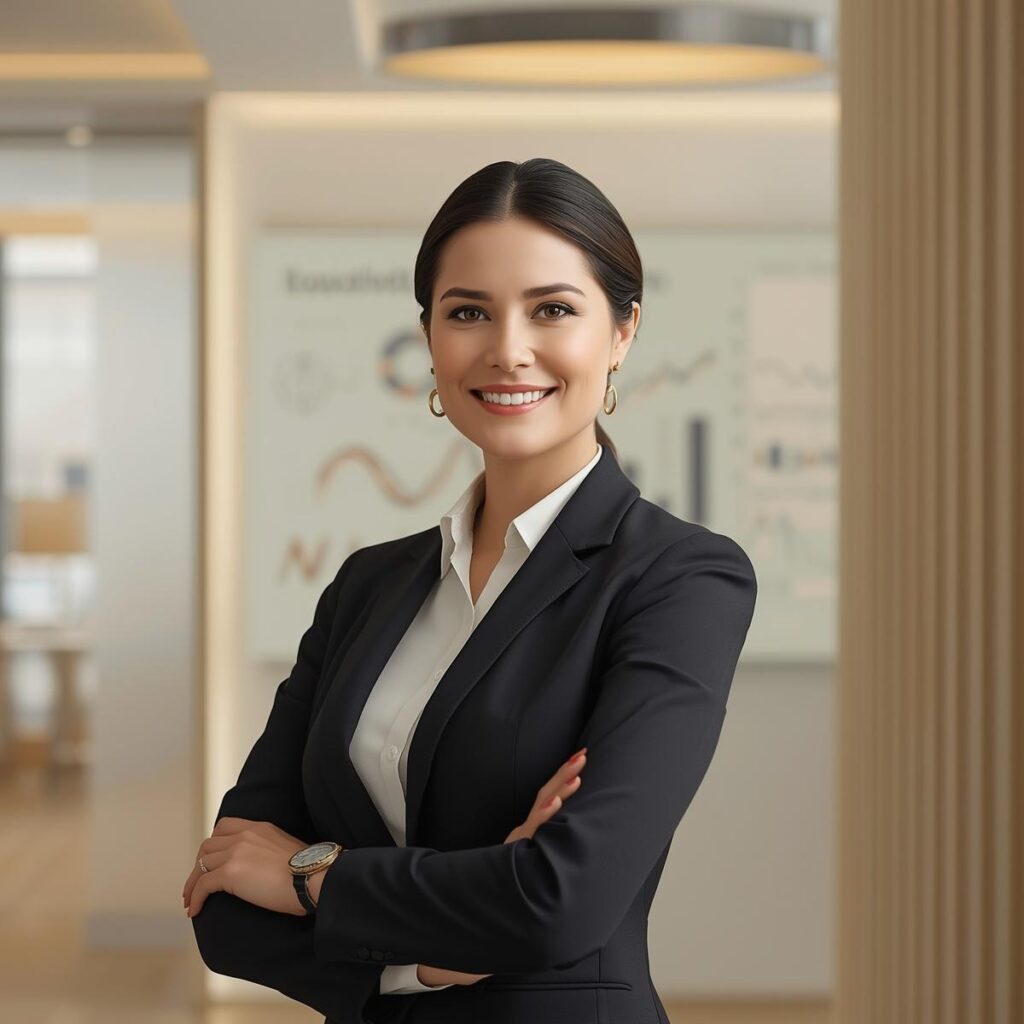 a professional beautiful formal cloths female